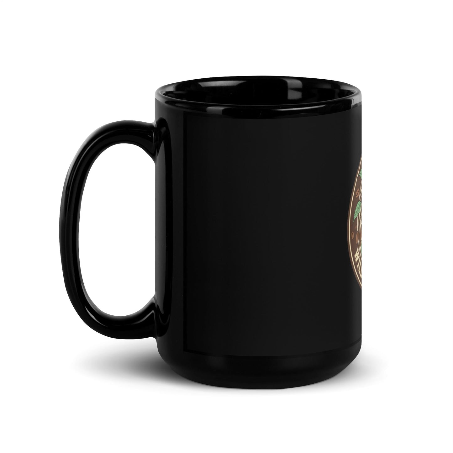 Black Glossy Mug – coffee or tea by Wild Dog Coffee Co Black Glossy Mug by Wild Dog Coffee Co.