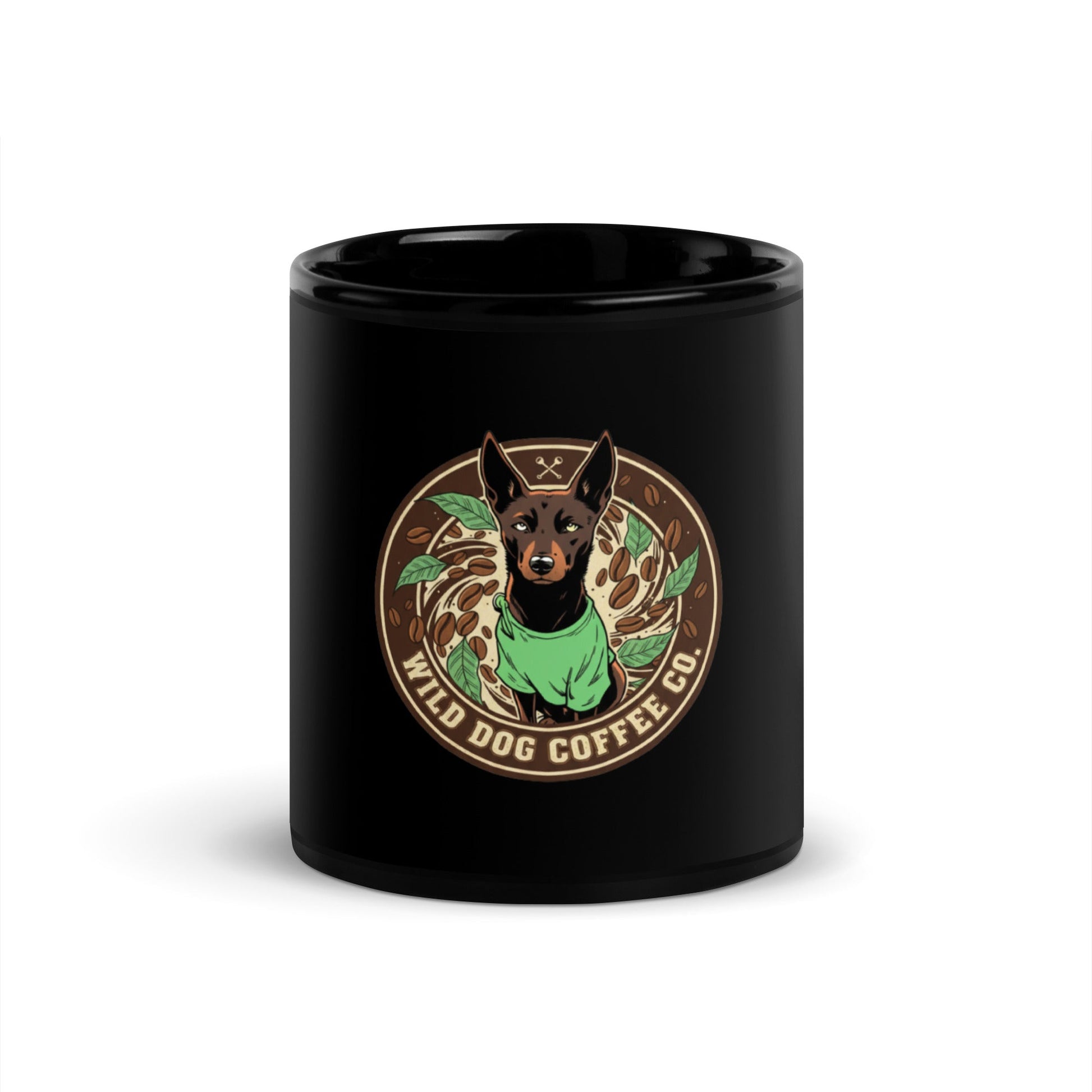 Black Glossy Mug – coffee or tea by Wild Dog Coffee Co Black Glossy Mug by Wild Dog Coffee Co.