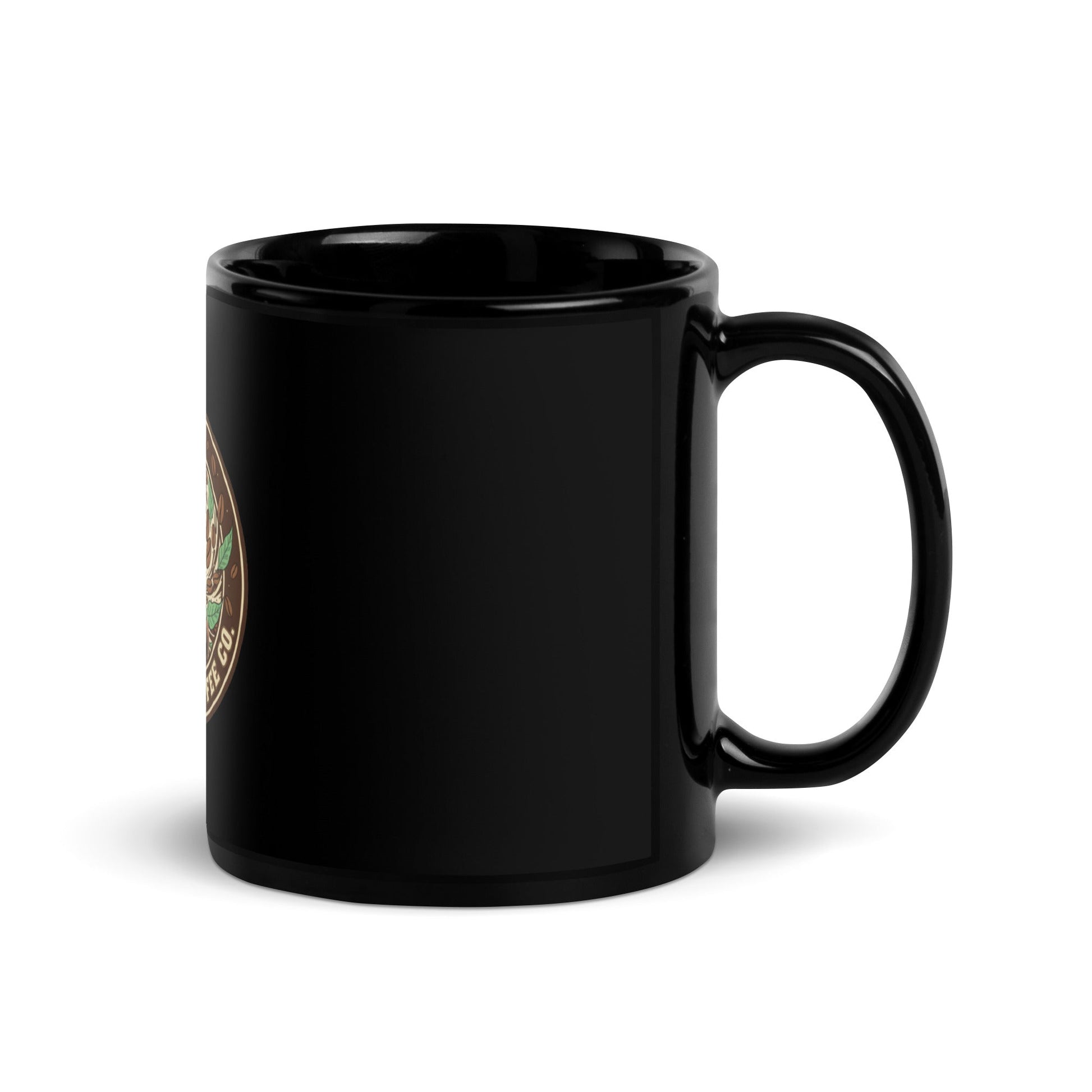 Black Glossy Mug – coffee or tea by Wild Dog Coffee Co Black Glossy Mug by Wild Dog Coffee Co.