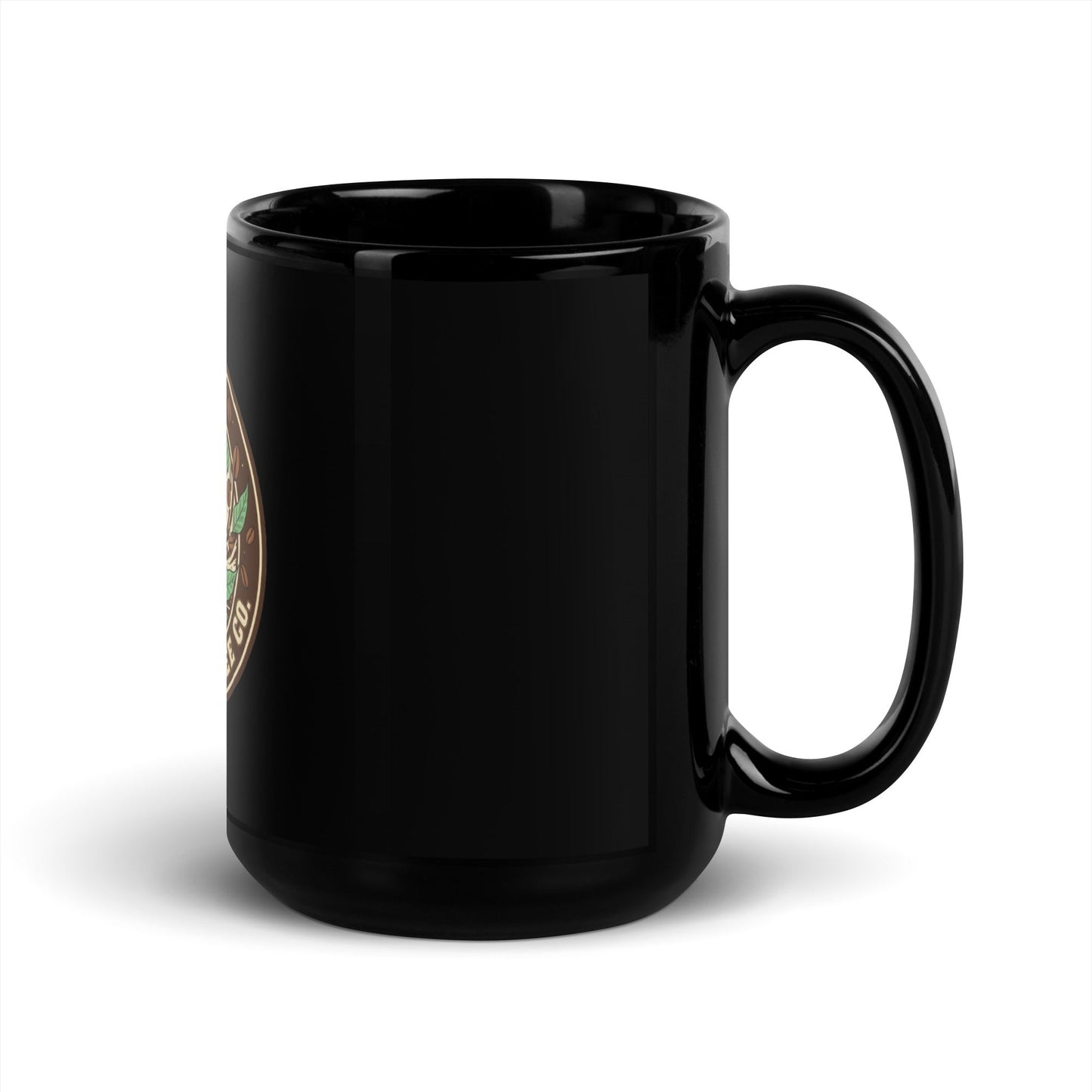 Black Glossy Mug – coffee or tea by Wild Dog Coffee Co Black Glossy Mug by Wild Dog Coffee Co.