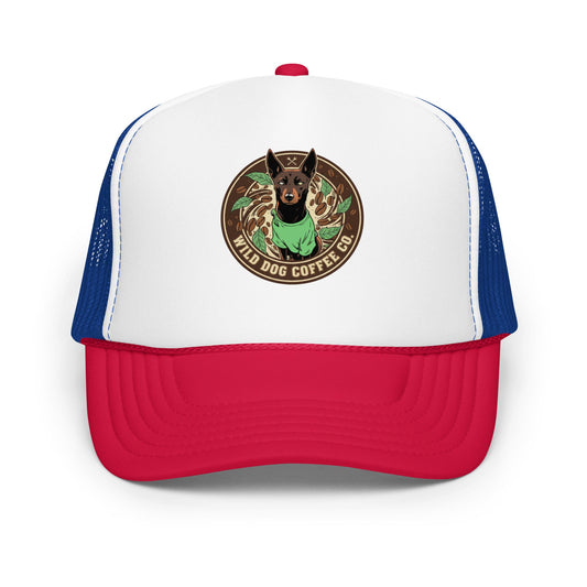 Foam trucker hat – coffee or tea by Wild Dog Coffee Co Foam trucker hat by Wild Dog Coffee Co.