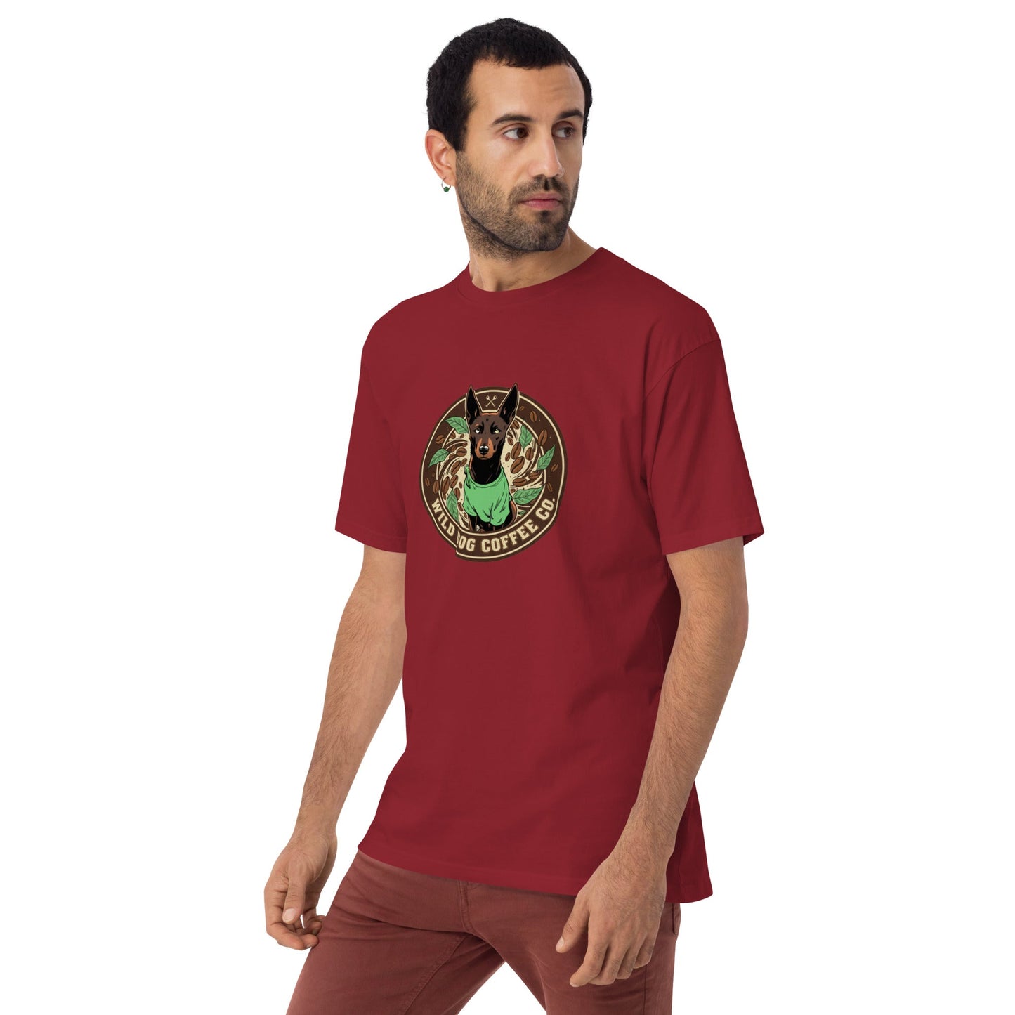 Men’s premium heavyweight tee – coffee or tea by Wild Dog Coffee Co Men’s premium heavyweight tee by Wild Dog Coffee Co.