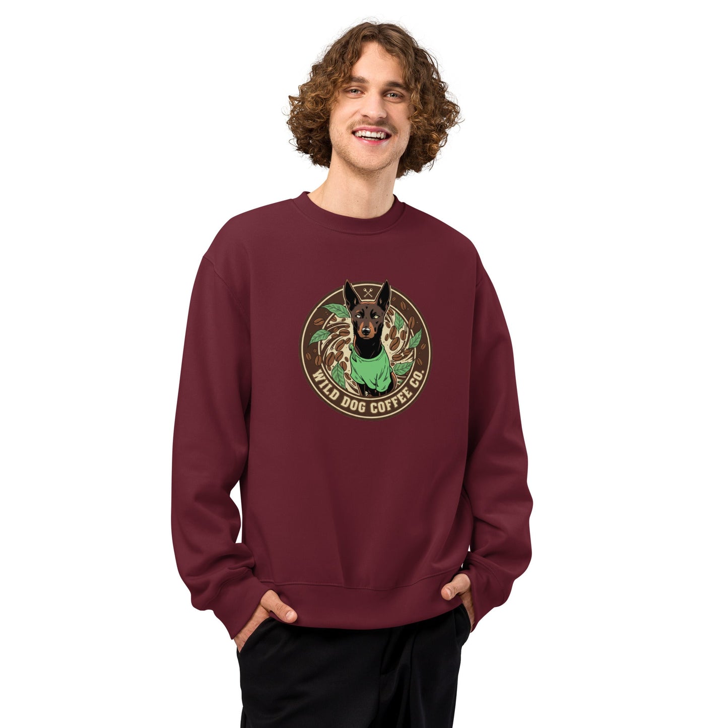 Oversized heavyweight sweatshirt – coffee or tea by Wild Dog Coffee Co Oversized heavyweight sweatshirt by Wild Dog Coffee Co.