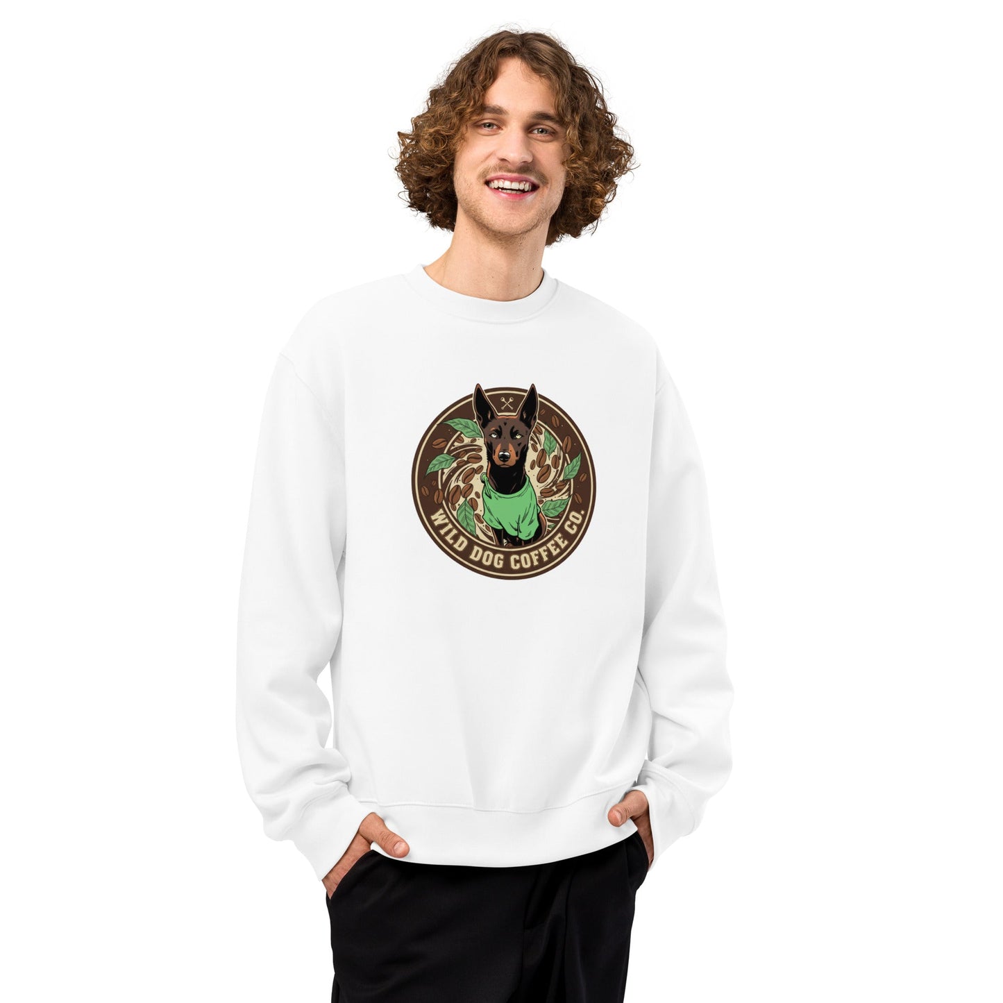 Oversized heavyweight sweatshirt – coffee or tea by Wild Dog Coffee Co Oversized heavyweight sweatshirt by Wild Dog Coffee Co.