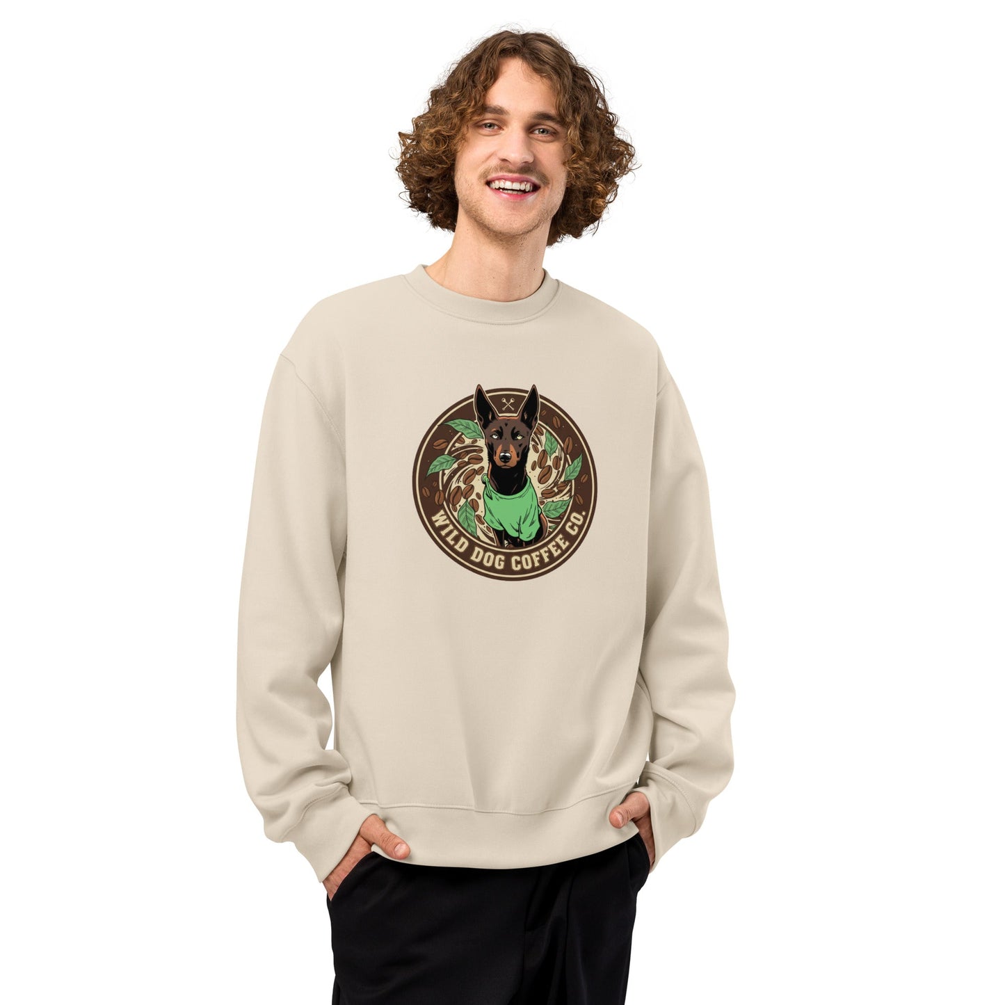 Oversized heavyweight sweatshirt – coffee or tea by Wild Dog Coffee Co Oversized heavyweight sweatshirt by Wild Dog Coffee Co.