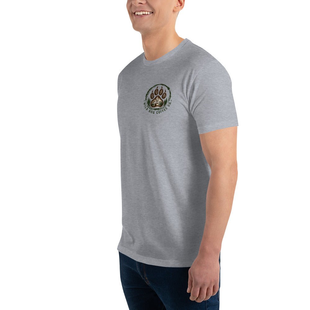 Short Sleeve T-shirt – coffee or tea by Wild Dog Coffee Co Short Sleeve T-shirt by Wild Dog Coffee Co.