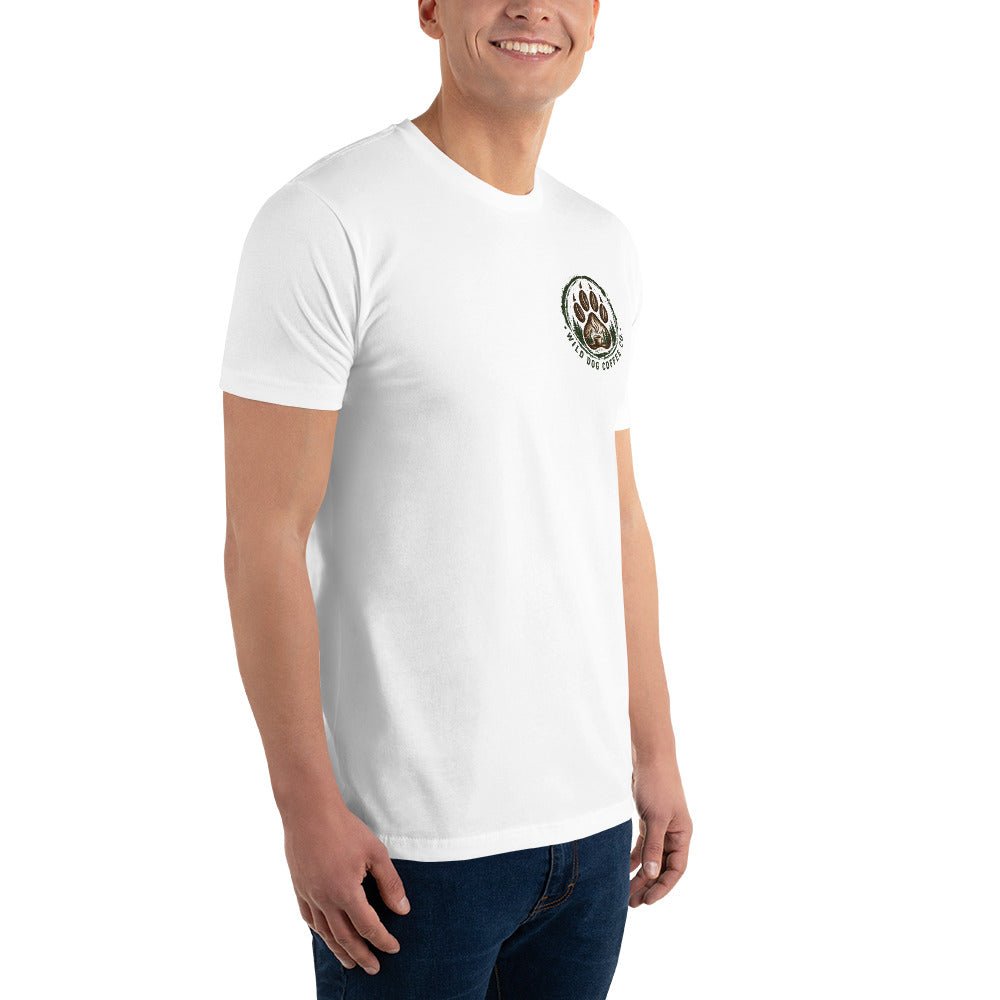 Short Sleeve T-shirt – coffee or tea by Wild Dog Coffee Co Short Sleeve T-shirt by Wild Dog Coffee Co.
