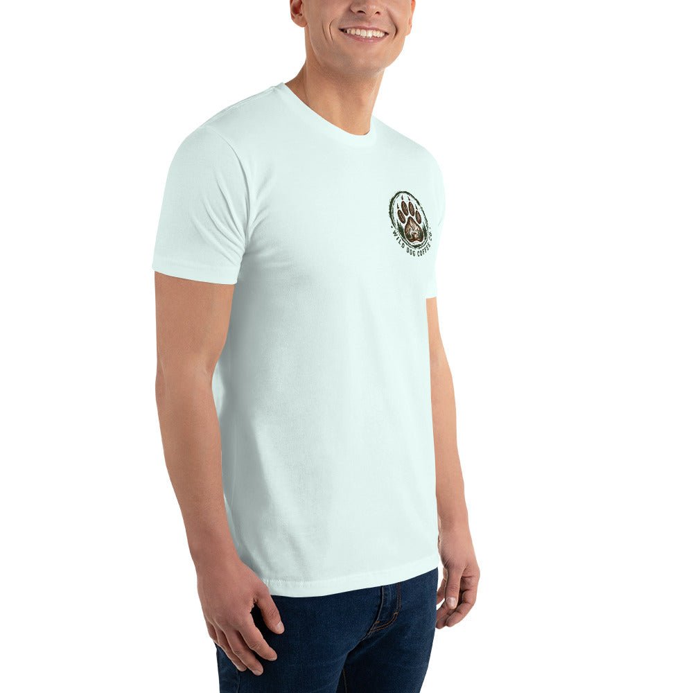 Short Sleeve T-shirt – coffee or tea by Wild Dog Coffee Co Short Sleeve T-shirt by Wild Dog Coffee Co.