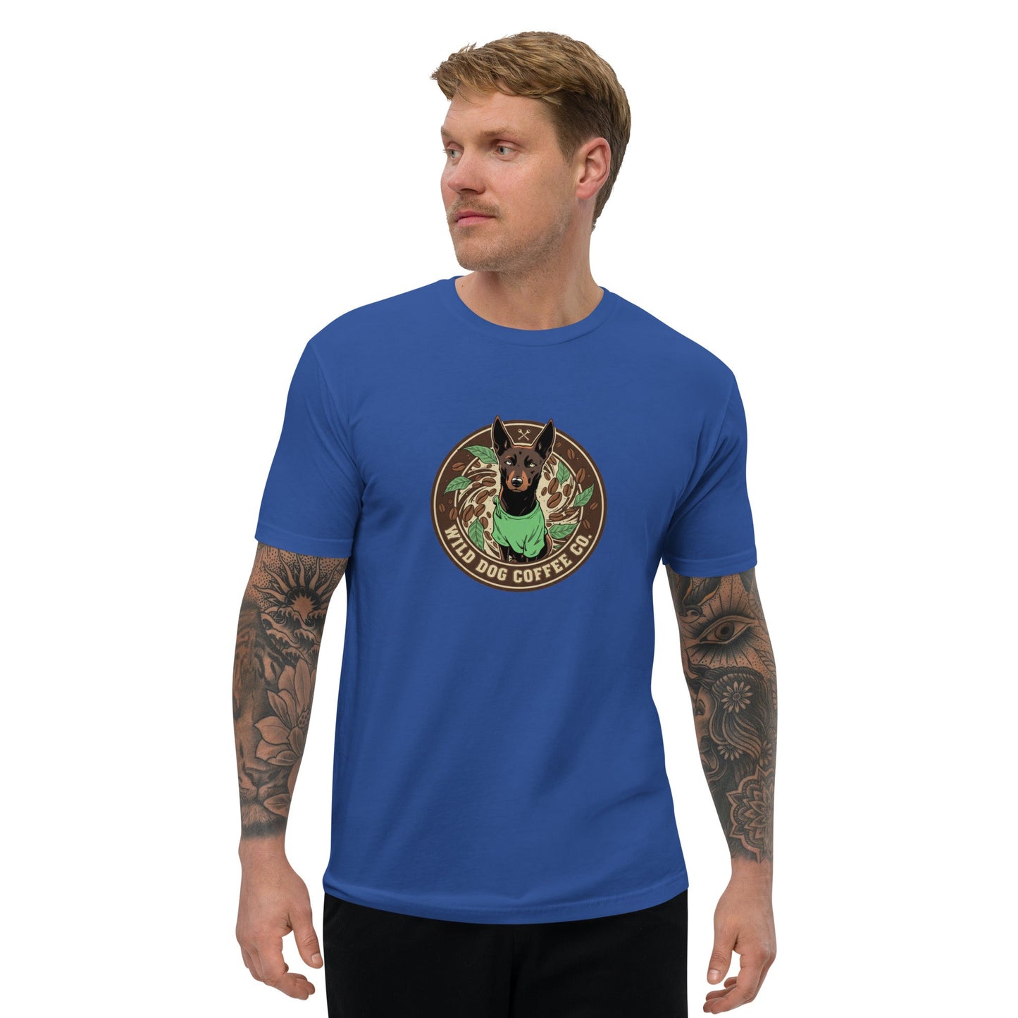 Short Sleeve T-shirt – coffee or tea by Wild Dog Coffee Co Short Sleeve T-shirt by Wild Dog Coffee Co.