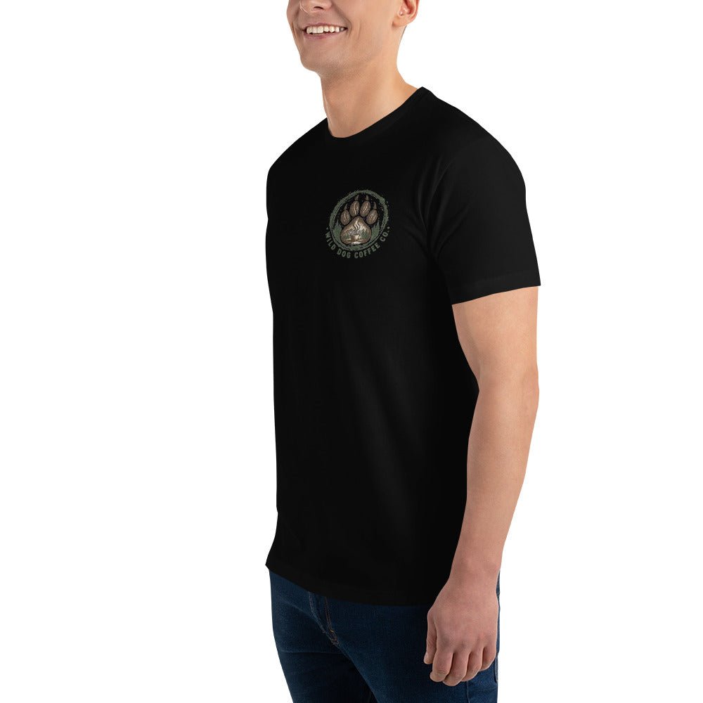 Short Sleeve T-shirt – coffee or tea by Wild Dog Coffee Co Short Sleeve T-shirt by Wild Dog Coffee Co.