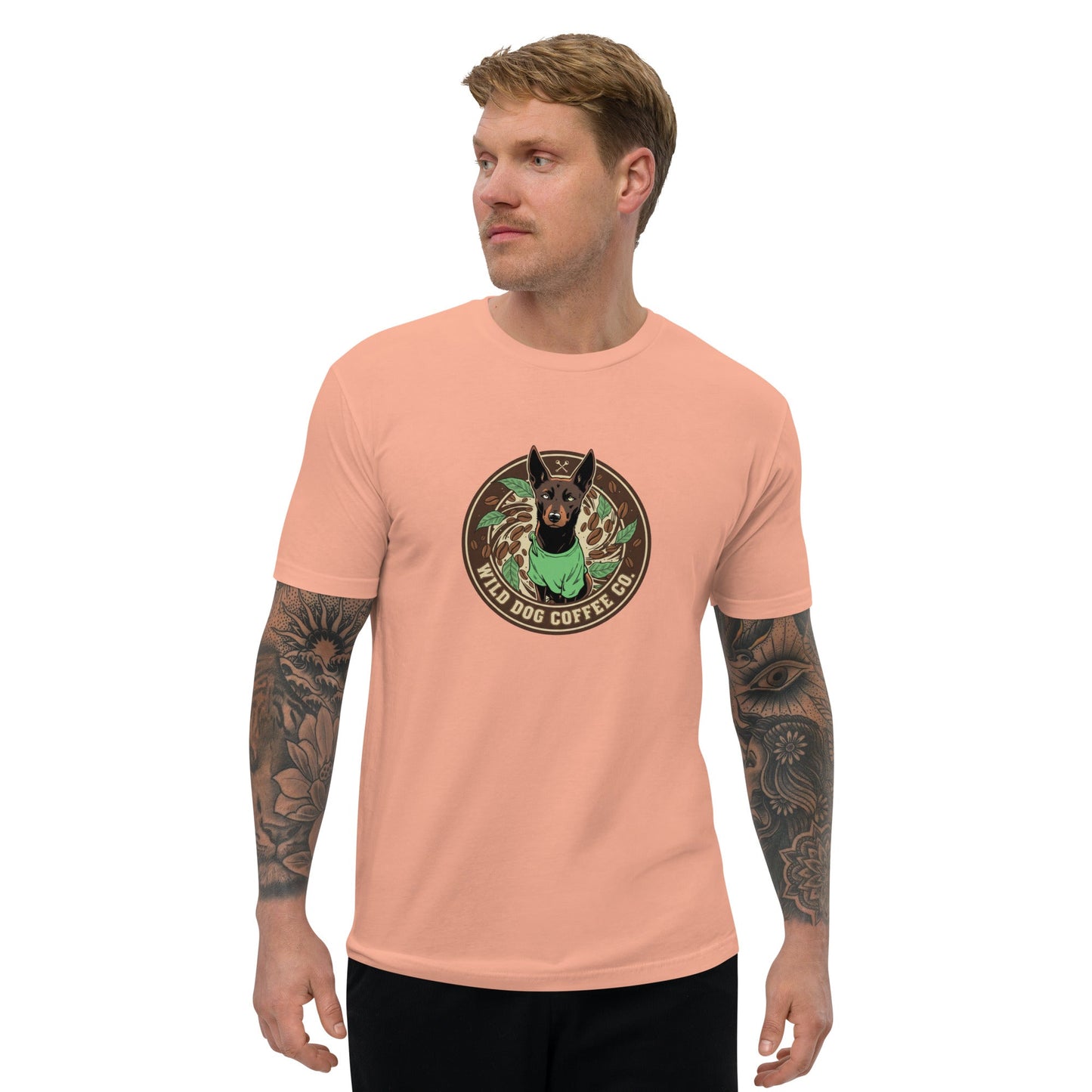 Short Sleeve T-shirt – coffee or tea by Wild Dog Coffee Co Short Sleeve T-shirt by Wild Dog Coffee Co.