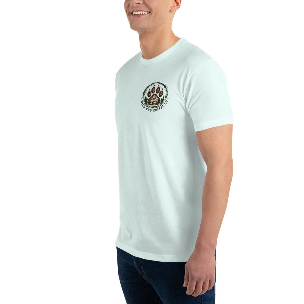 Short Sleeve T-shirt – coffee or tea by Wild Dog Coffee Co Short Sleeve T-shirt by Wild Dog Coffee Co.