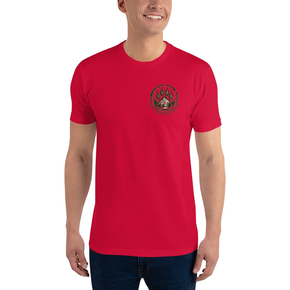 Short Sleeve T-shirt – coffee or tea by Wild Dog Coffee Co Short Sleeve T-shirt by Wild Dog Coffee Co.
