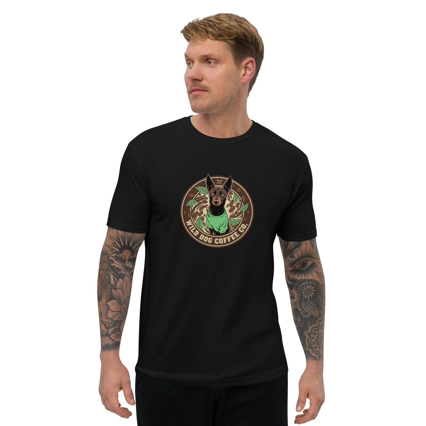 Short Sleeve T-shirt – coffee or tea by Wild Dog Coffee Co Short Sleeve T-shirt by Wild Dog Coffee Co.