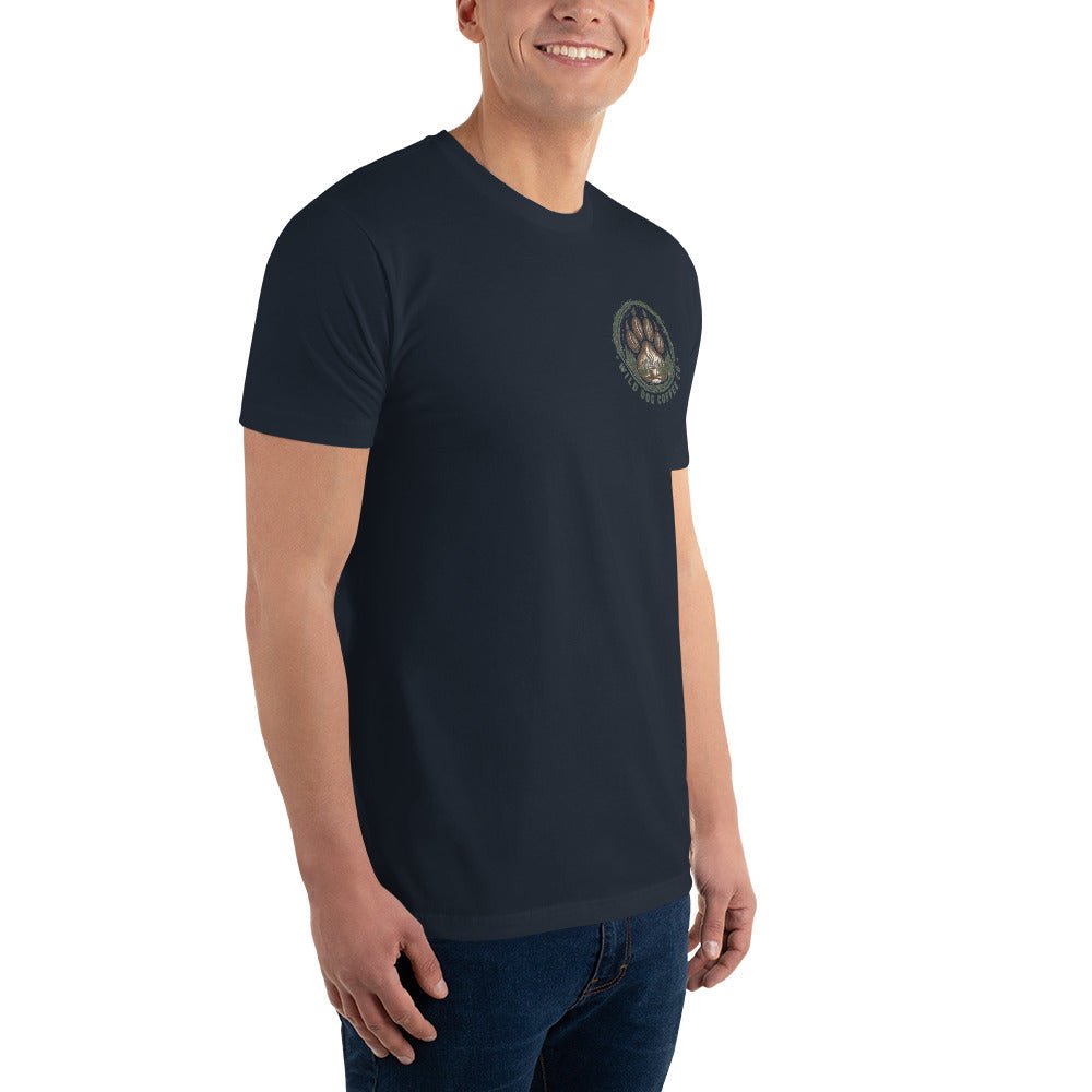 Short Sleeve T-shirt – coffee or tea by Wild Dog Coffee Co Short Sleeve T-shirt by Wild Dog Coffee Co.