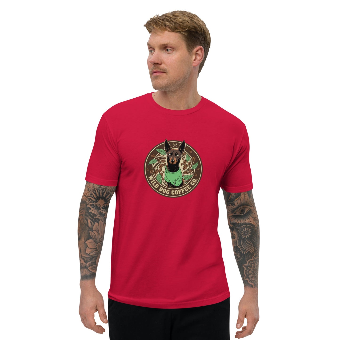 Short Sleeve T-shirt – coffee or tea by Wild Dog Coffee Co Short Sleeve T-shirt by Wild Dog Coffee Co.