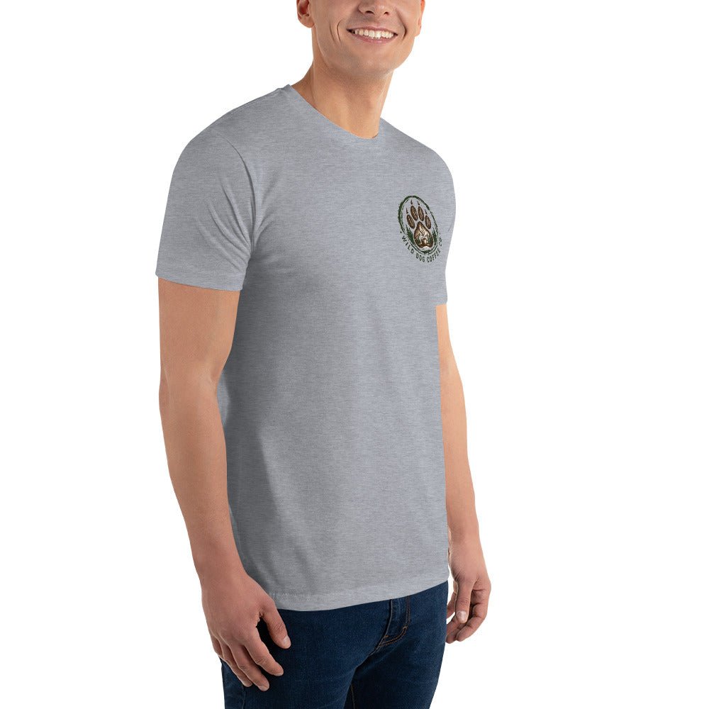 Short Sleeve T-shirt – coffee or tea by Wild Dog Coffee Co Short Sleeve T-shirt by Wild Dog Coffee Co.