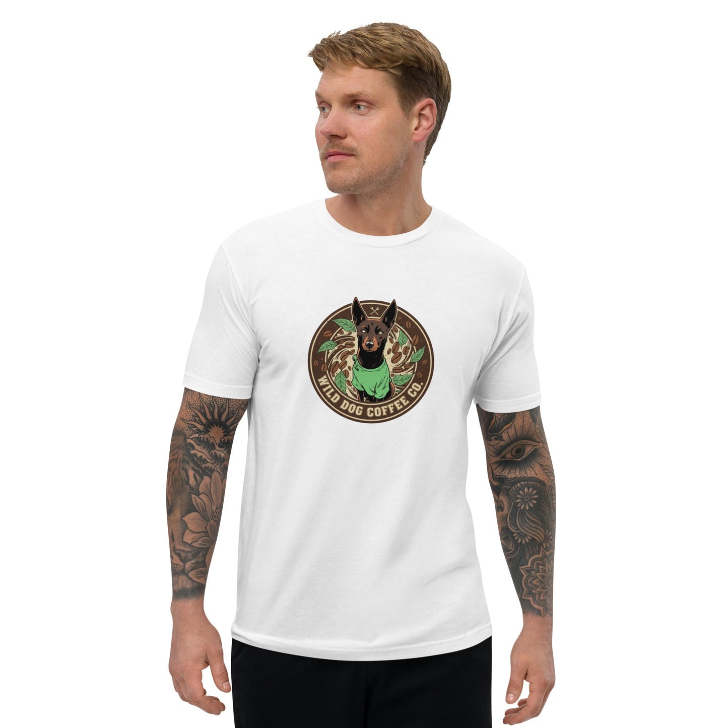Short Sleeve T-shirt – coffee or tea by Wild Dog Coffee Co Short Sleeve T-shirt by Wild Dog Coffee Co.