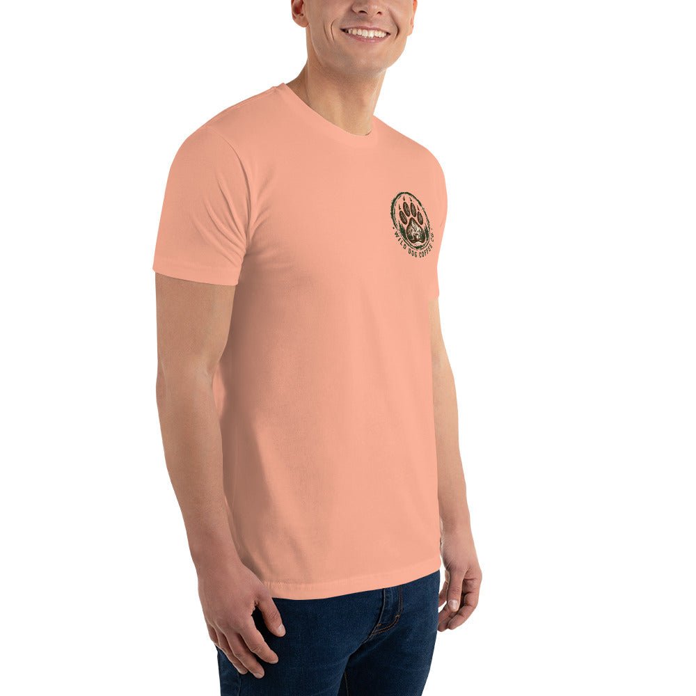 Short Sleeve T-shirt – coffee or tea by Wild Dog Coffee Co Short Sleeve T-shirt by Wild Dog Coffee Co.
