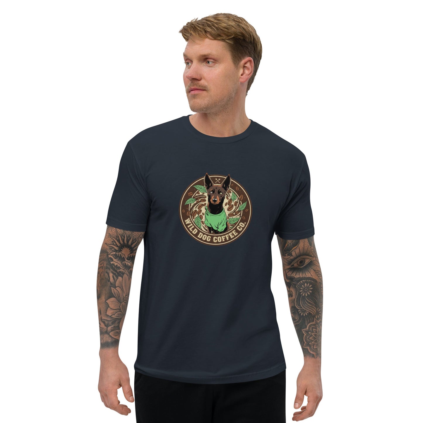 Short Sleeve T-shirt – coffee or tea by Wild Dog Coffee Co Short Sleeve T-shirt by Wild Dog Coffee Co.
