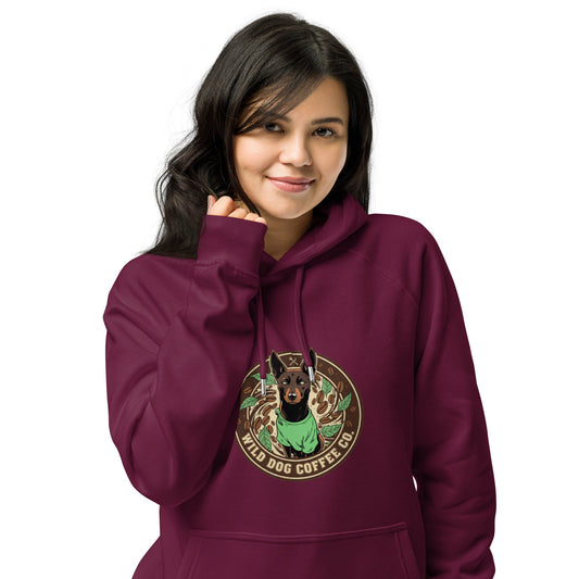 Unisex eco raglan hoodie – coffee or tea by Wild Dog Coffee Co Unisex eco raglan hoodie by Wild Dog Coffee Co.