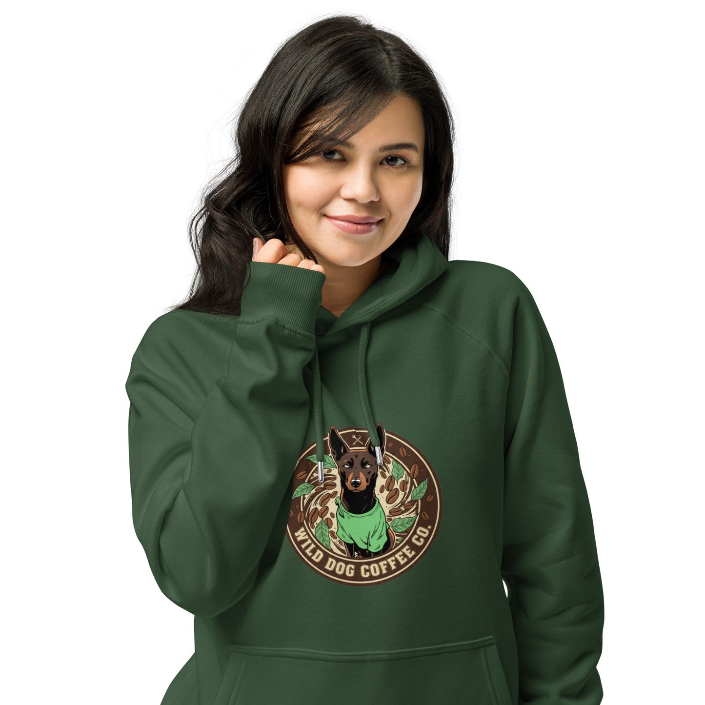 Unisex eco raglan hoodie – coffee or tea by Wild Dog Coffee Co Unisex eco raglan hoodie by Wild Dog Coffee Co.