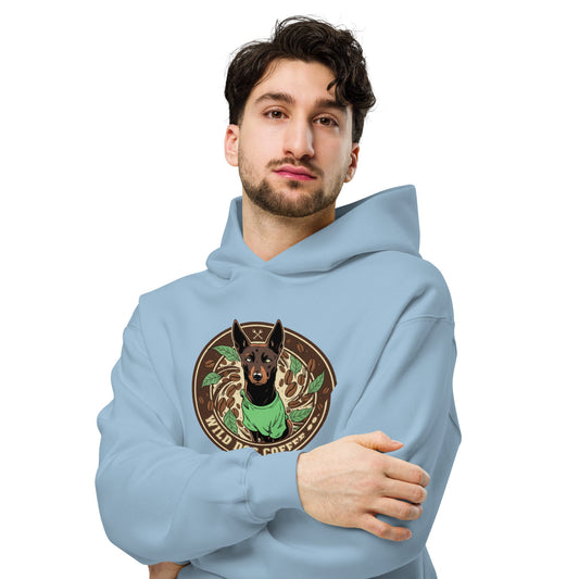 Unisex oversized hoodie – coffee or tea by Wild Dog Coffee Co Unisex oversized hoodie by Wild Dog Coffee Co.