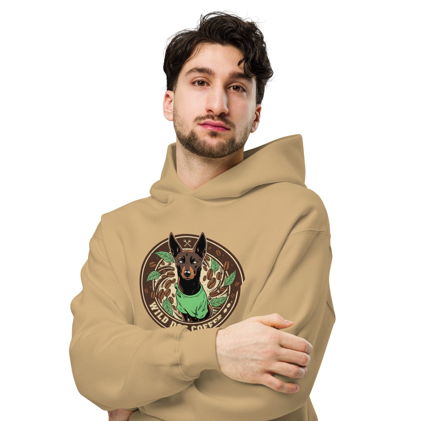 Unisex oversized hoodie – coffee or tea by Wild Dog Coffee Co Unisex oversized hoodie by Wild Dog Coffee Co.