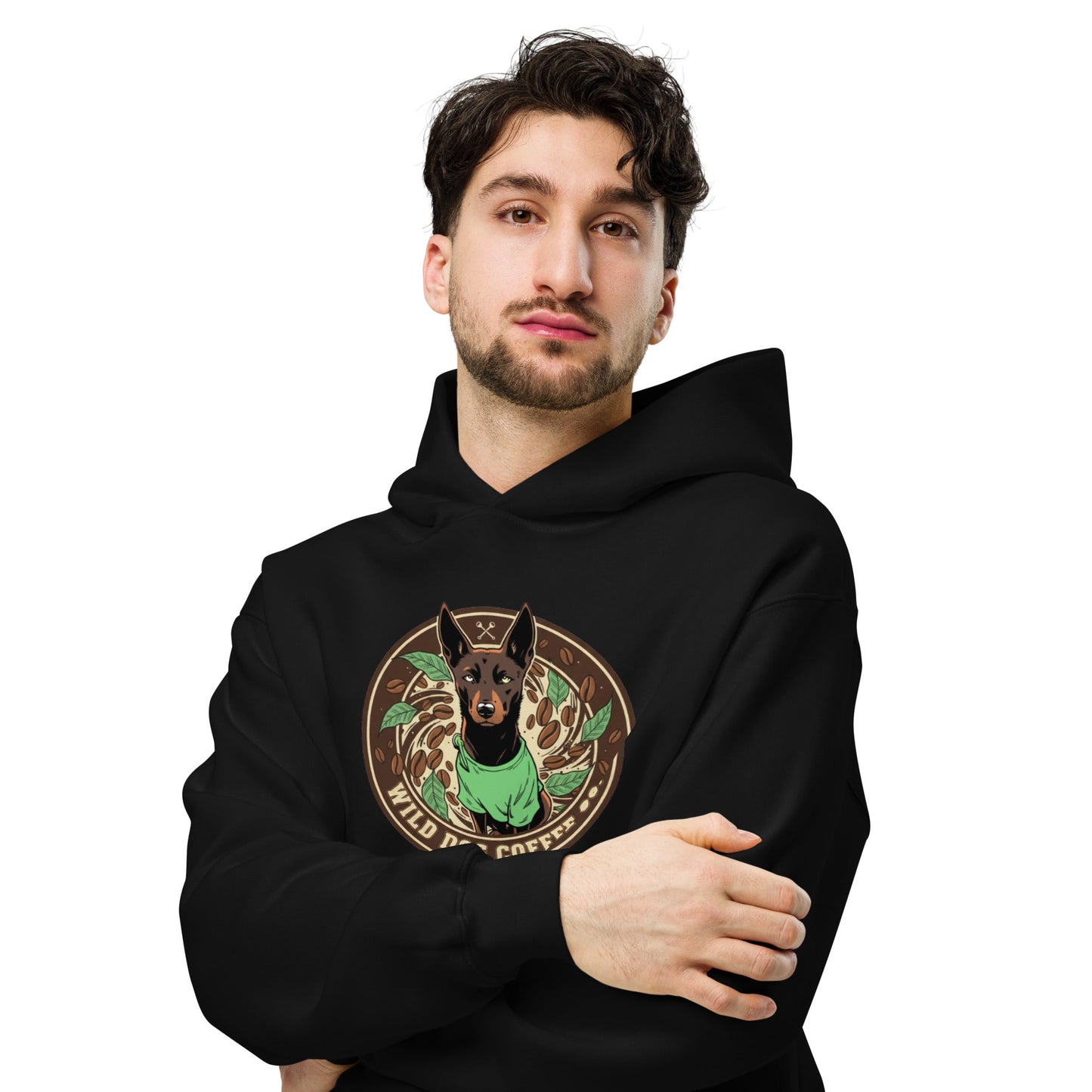 Unisex oversized hoodie – coffee or tea by Wild Dog Coffee Co Unisex oversized hoodie by Wild Dog Coffee Co.