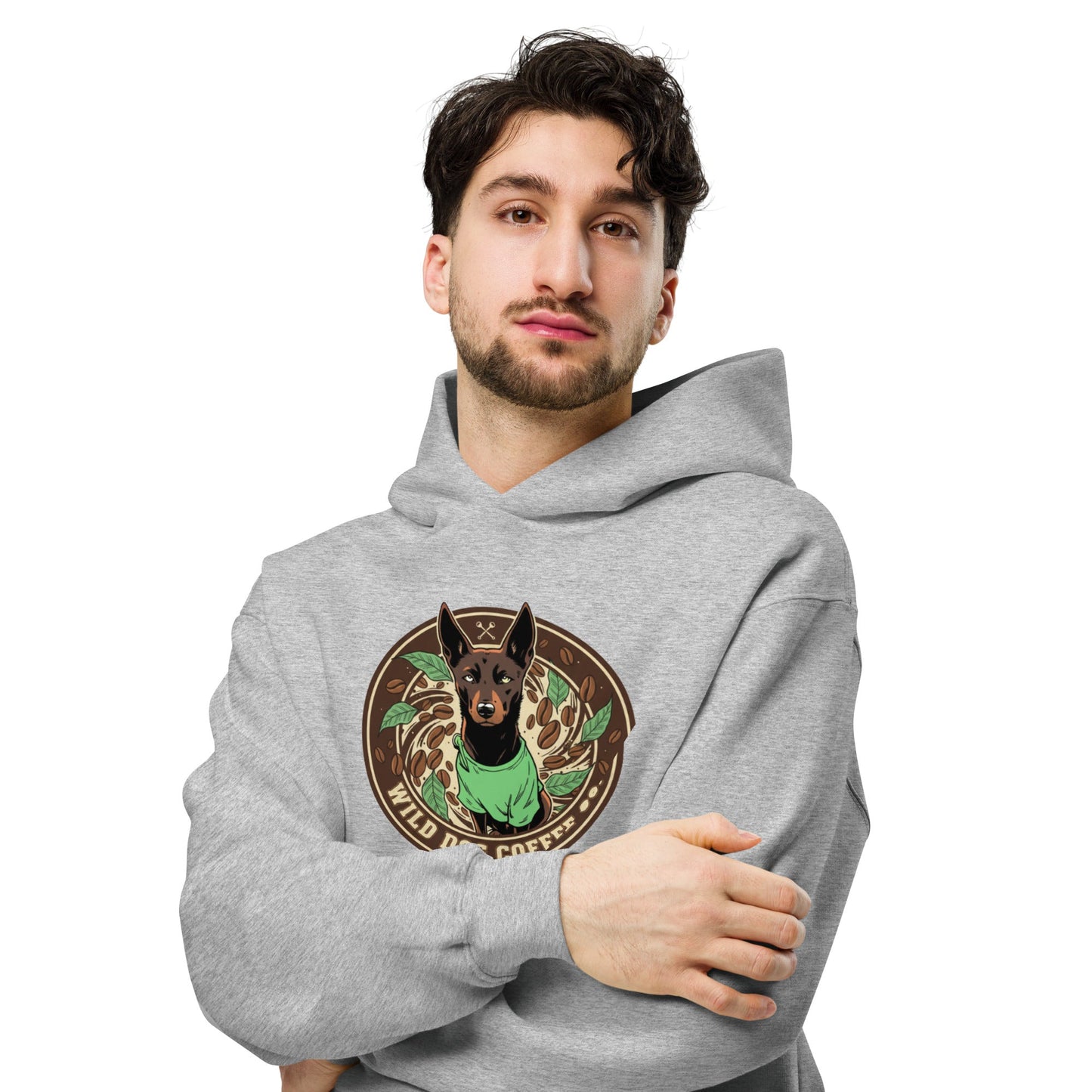 Unisex oversized hoodie – coffee or tea by Wild Dog Coffee Co Unisex oversized hoodie by Wild Dog Coffee Co.