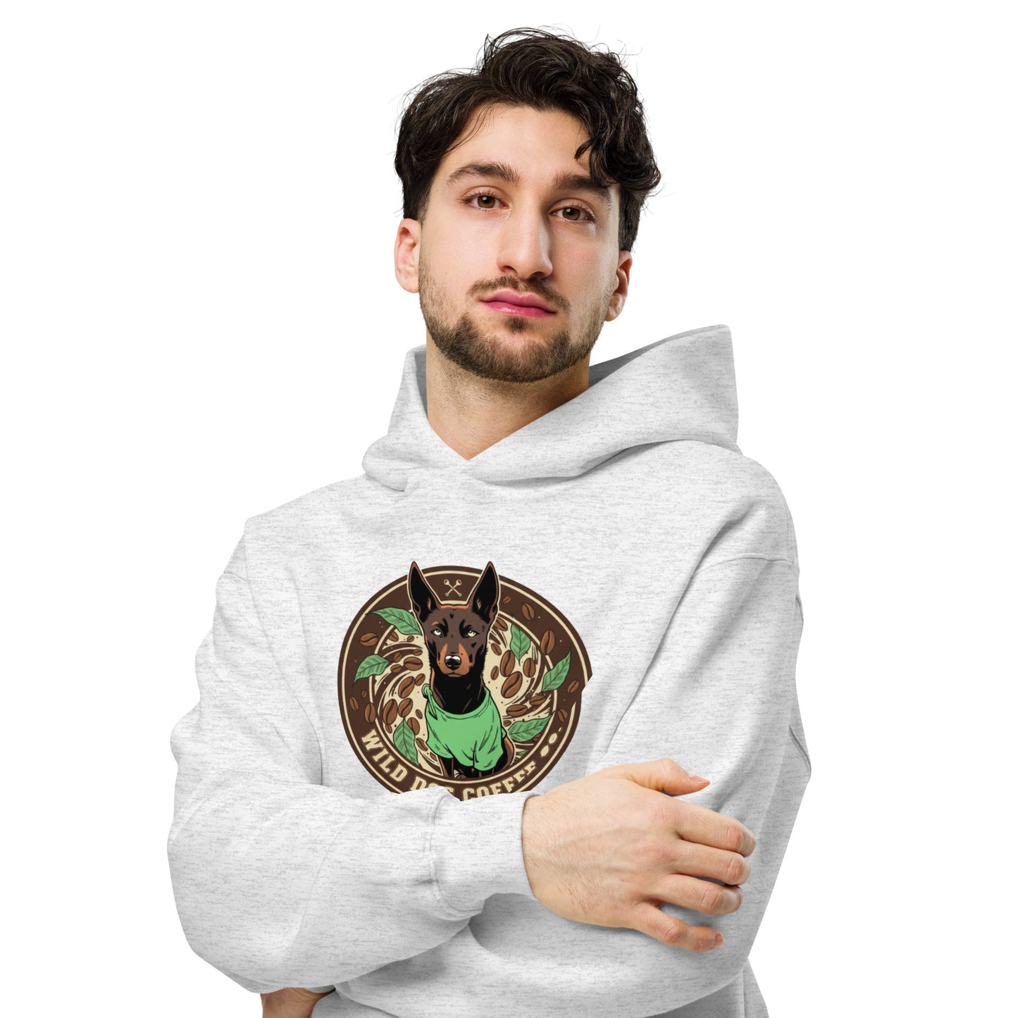 Unisex oversized hoodie – coffee or tea by Wild Dog Coffee Co Unisex oversized hoodie by Wild Dog Coffee Co.