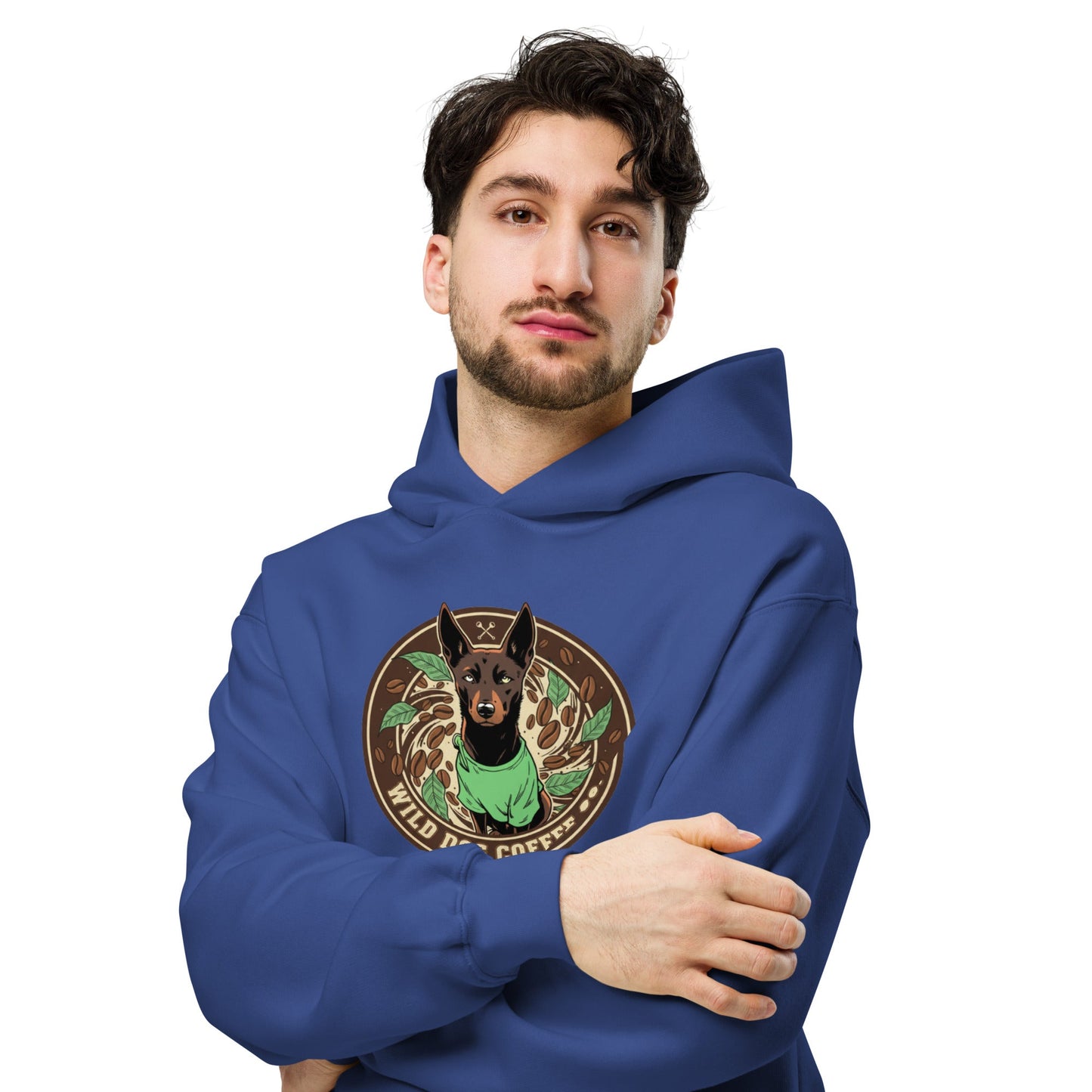 Unisex oversized hoodie – coffee or tea by Wild Dog Coffee Co Unisex oversized hoodie by Wild Dog Coffee Co.