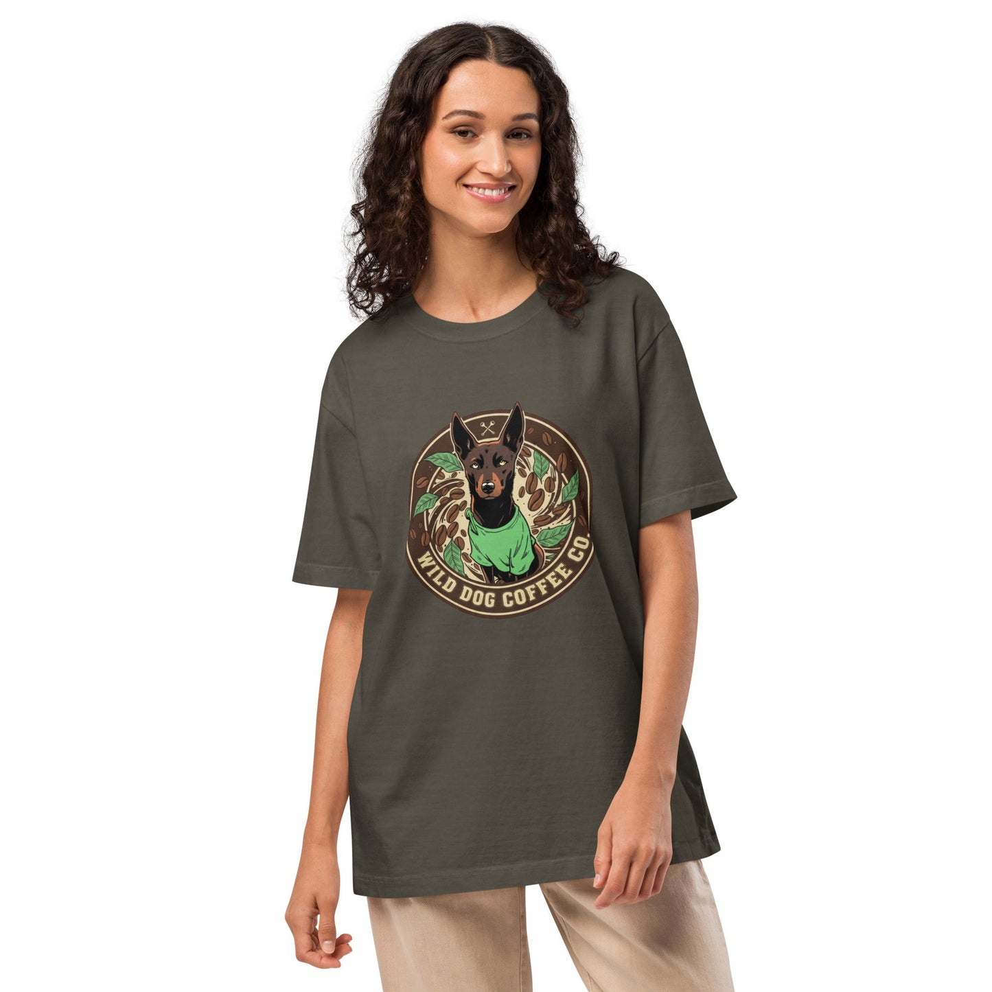 Unisex oversized t-shirt – coffee or tea by Wild Dog Coffee Co Unisex oversized t-shirt by Wild Dog Coffee Co.