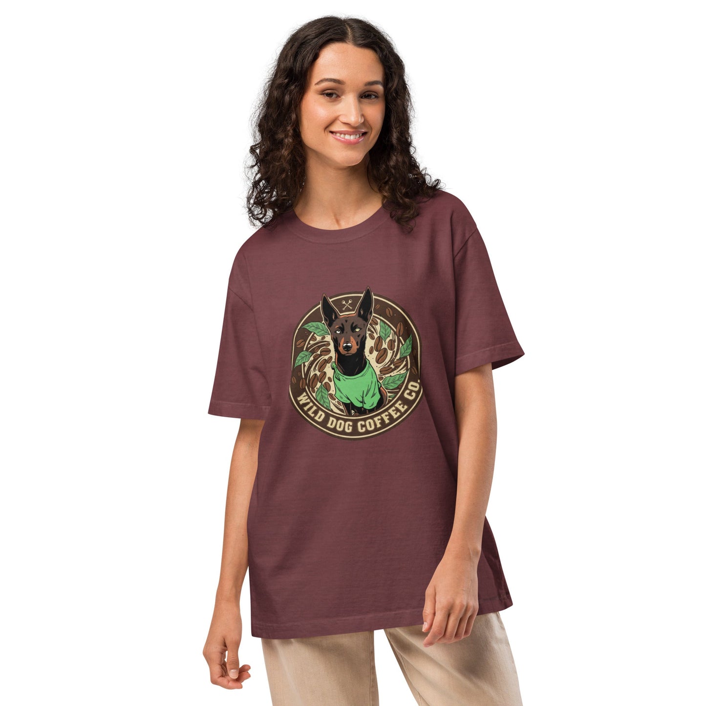 Unisex oversized t-shirt – coffee or tea by Wild Dog Coffee Co Unisex oversized t-shirt by Wild Dog Coffee Co.