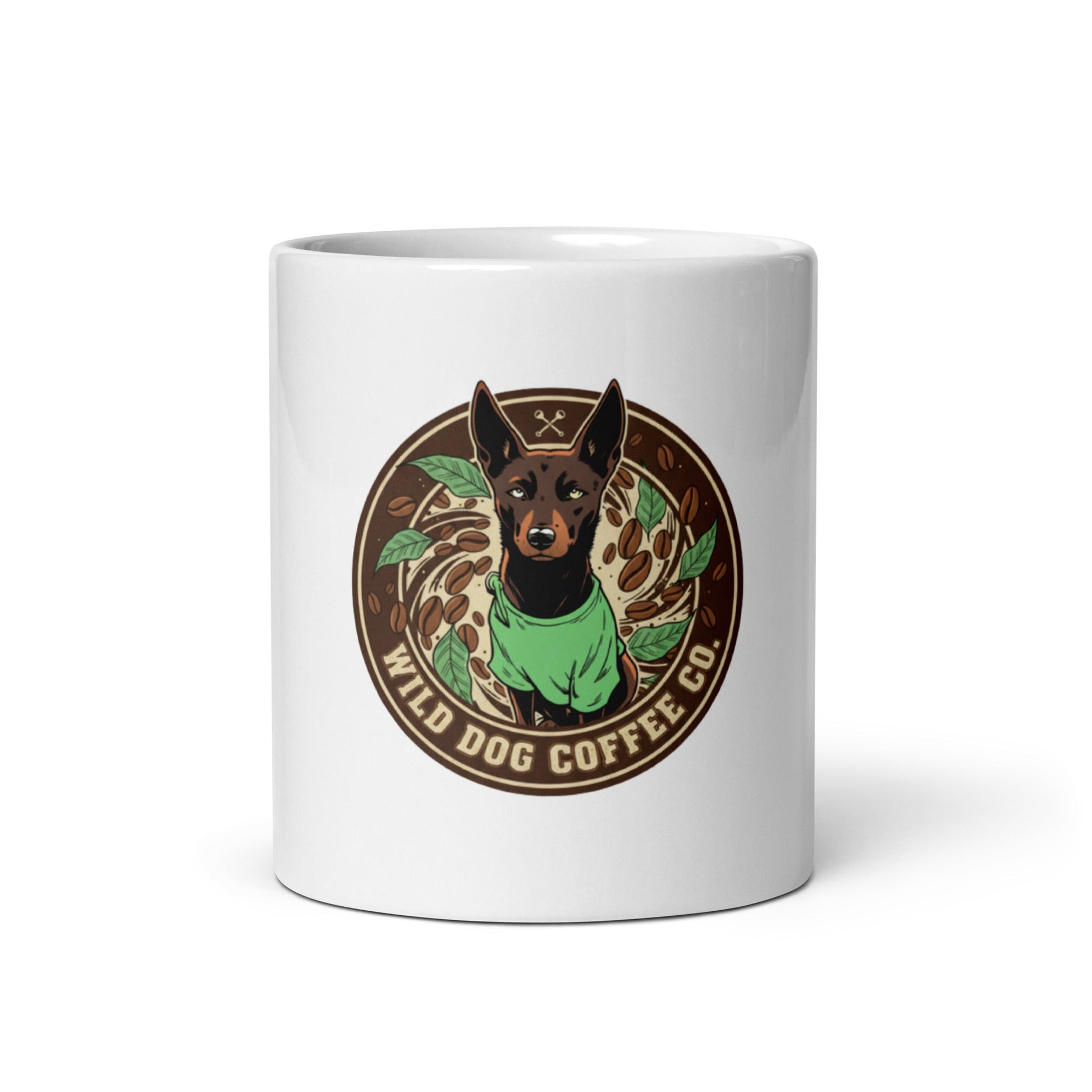White glossy mug – coffee or tea by Wild Dog Coffee Co White glossy mug by Wild Dog Coffee Co.