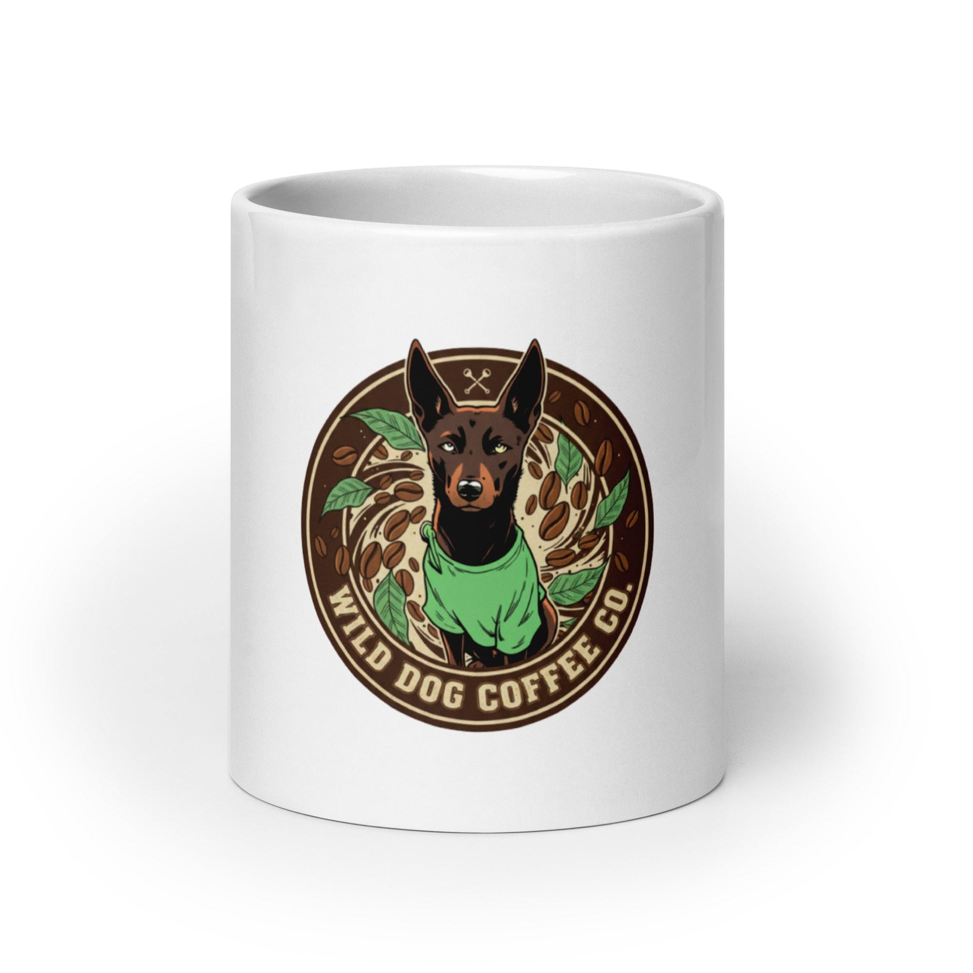 White glossy mug – coffee or tea by Wild Dog Coffee Co White glossy mug by Wild Dog Coffee Co.
